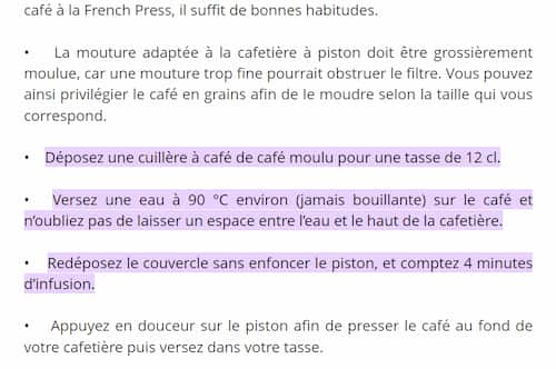 Texte surligné en violet dans une page qui se positionne sur un extrait optimisé