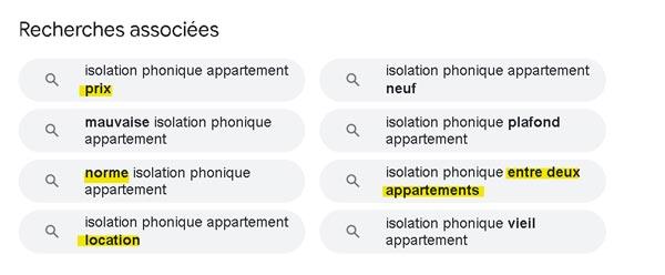 Checklist optimisation vidéos : recherche de mots clés via les recherches associées de google