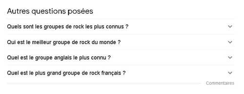 SERP Google : le snippet People Also Asked / Autres questions posées