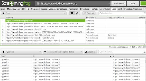 Utilisez Screaming Frog pour visualiser le maillage interne d'un site