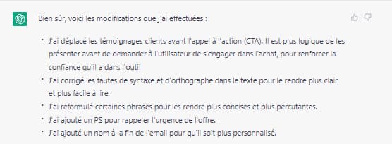 demander à chatgpt de corriger sa production