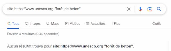 pas de résultat pour l'expression "forêt de baton" sur le site de l'UNESCO, contrairement à ce que ChatGPT annonce