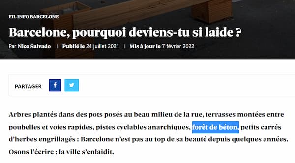 un des rares articles qui mentionne le terme de foret de béton n°2