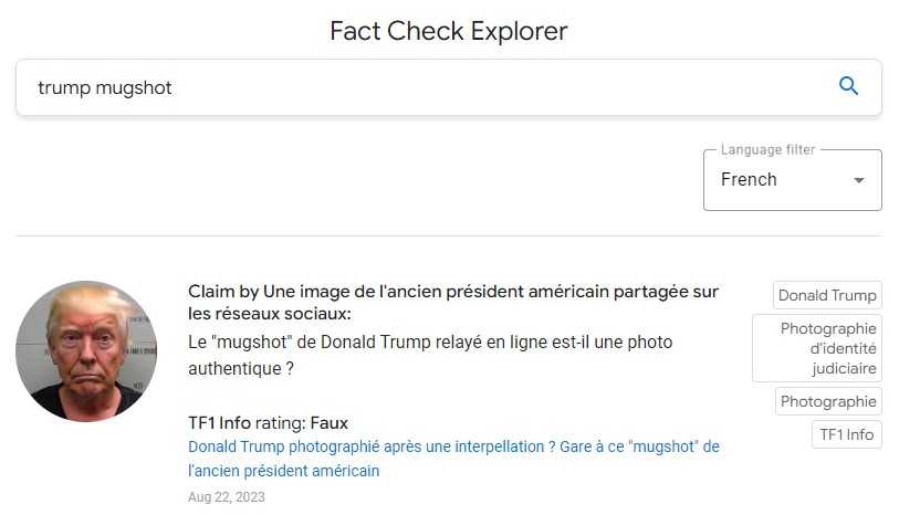 Google fact check tool