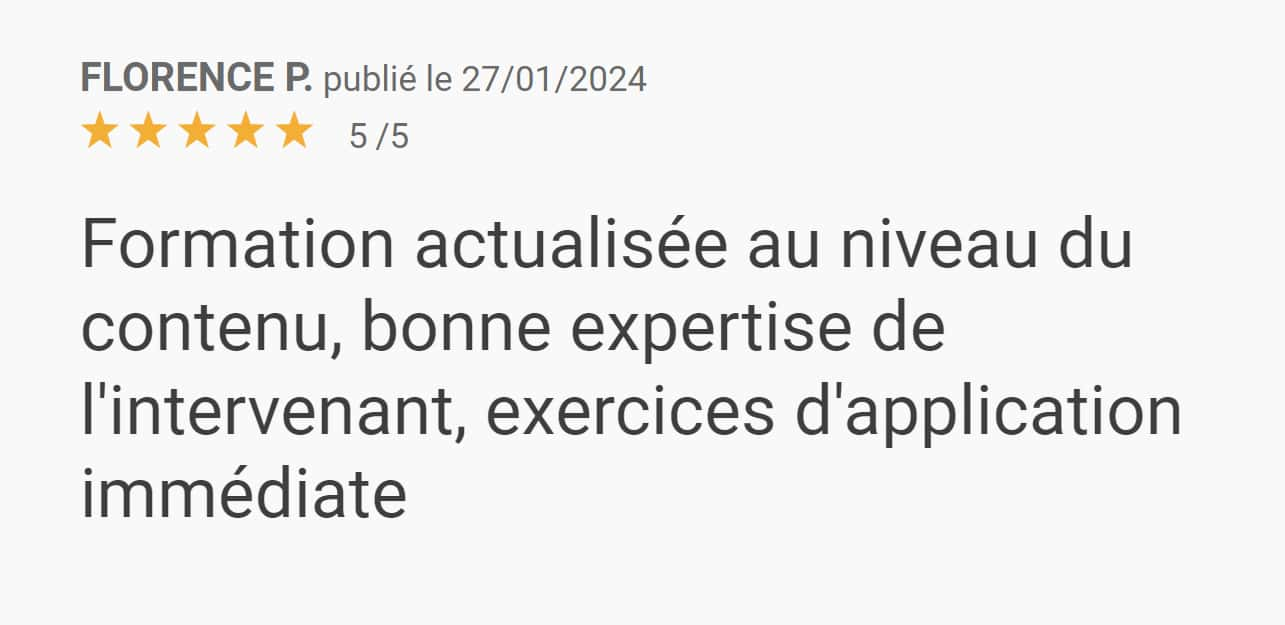 Avis d'apprenant : formation Améliorer le SEO de ses articles par Arnaud ANSELMET