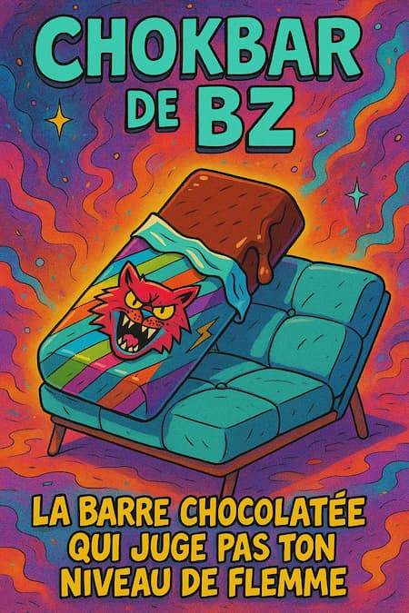 Images dans ChatGPT : 9 idées de visuels à tester pour les pros 11 Exemple n°9 de création d'images dans ChatGPT : faire une cré professionnelle avec l'IA pour le lancement d'un nouveau produit "Chokbar de BZ"