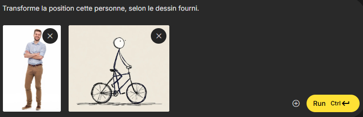 Prompt pour modifier une pose à l'aide d'un croquis avec Nano Banana (Gemini 2.5 Flash Image)