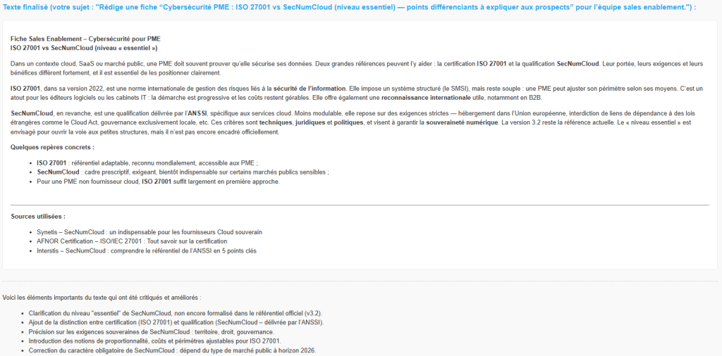 Alcedo USE CASE 10 resultat