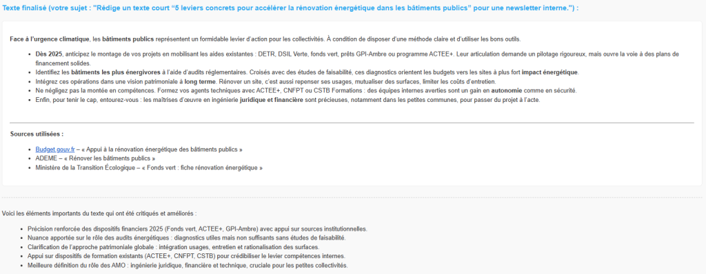 Alcedo USE CASE 11 resultat