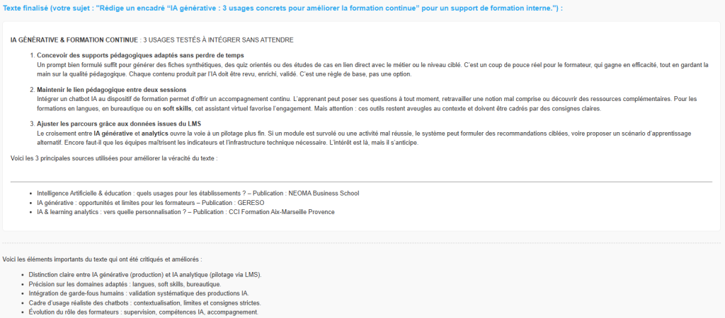 Alcedo USE CASE 15 resultat