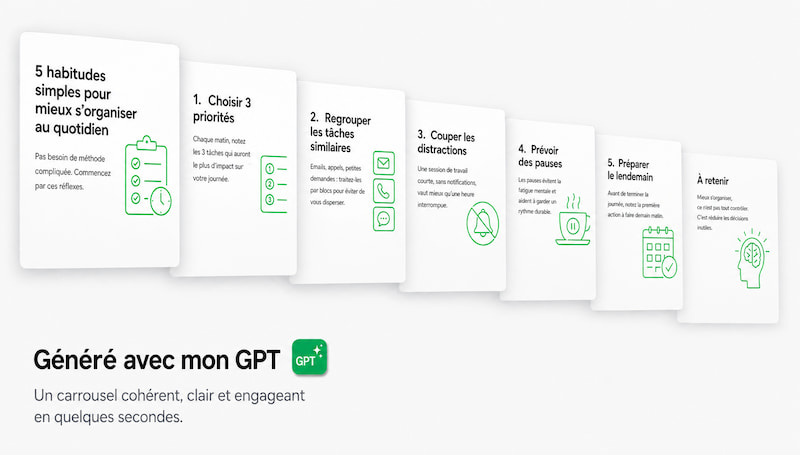 GPT Carrousel exemple de resultat en 10 minutes