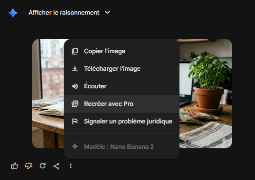 fonctionnalités d'édition d'images dans Gemini