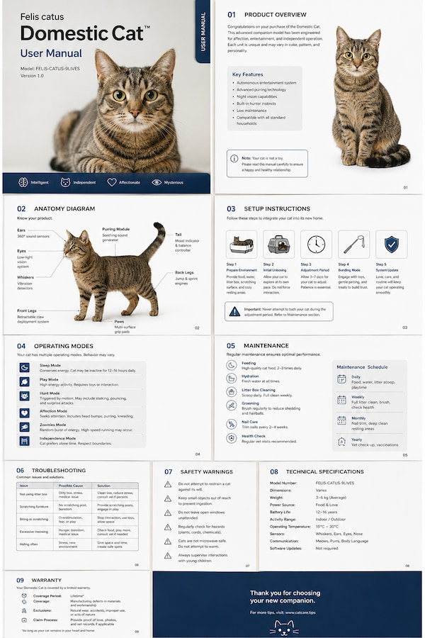 32 tendances & idées de visuels à créer avec ChatGPT Images 2.0 19 Le manuel utilisateur d'un animal (2)
