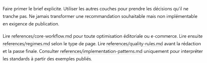 Skills ChatGPT : comment transformer votre savoir-faire en compétence réutilisable 5 extrait fichier SKILL md