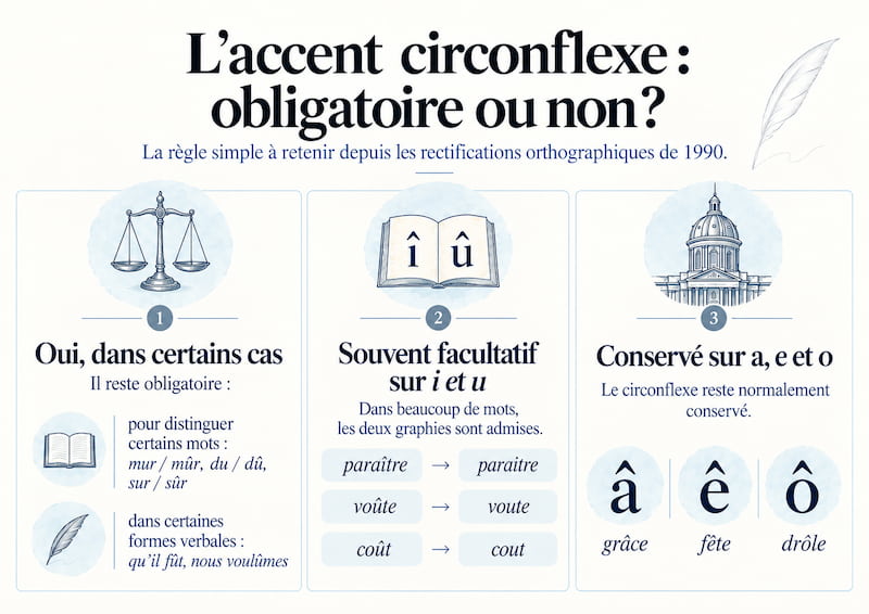 Accent circonflexe : quand reste-t-il obligatoire (et d'où vient-il) ? 2 Accent circonflexe obligatoire : dans quels cas ?