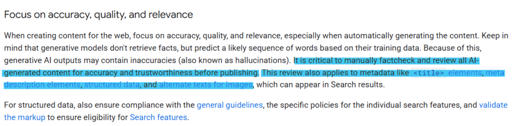 Vous publiez avec l’IA ? Google veut une vérification humaine jusque dans vos métadonnées 1 documentation google mise à jour le 1er octobre 2026: vérification du contenu généré par l'IA avant publication